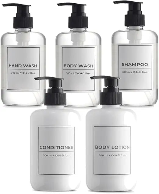 White Label Toiletries Set of Shampoo Conditioner Body Wash Body Lotion Hand Wash