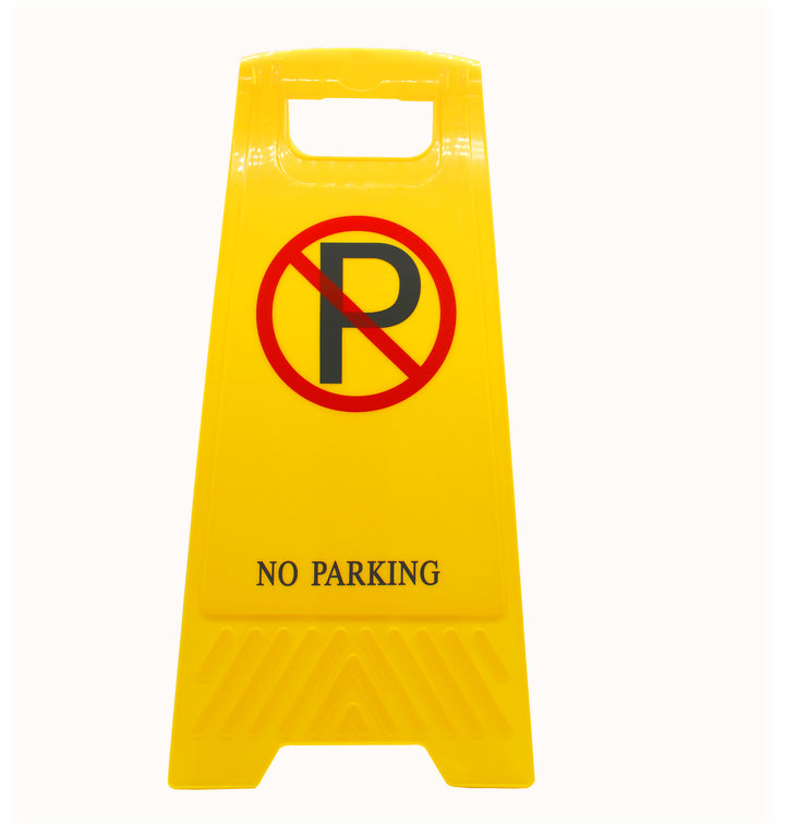 (Pack of 3) 2-Sided Fold-Out Floor Safety Sign with No Parking