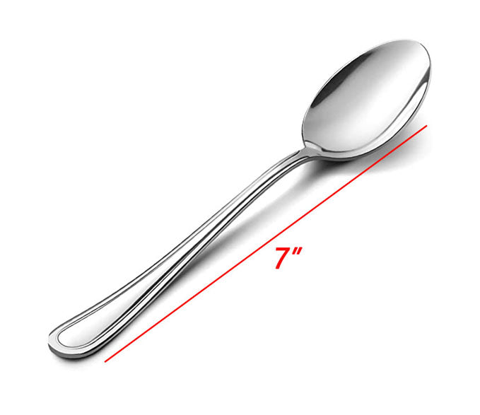 12-Piece Stainless Steel Silverware Dessert Spoons