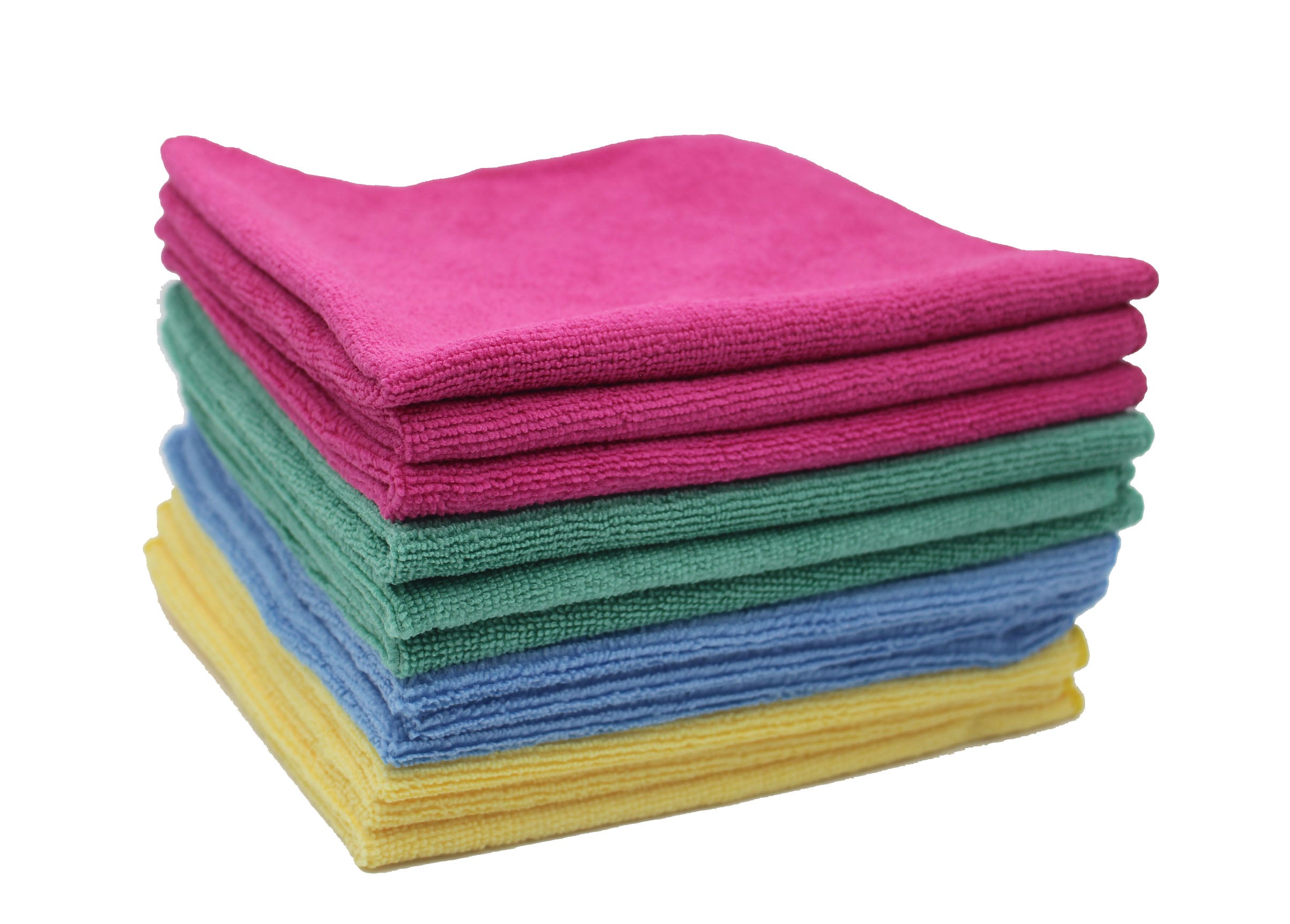 Microfiber Cleaning Cloth, 4 Color Assorted (12 Pack)