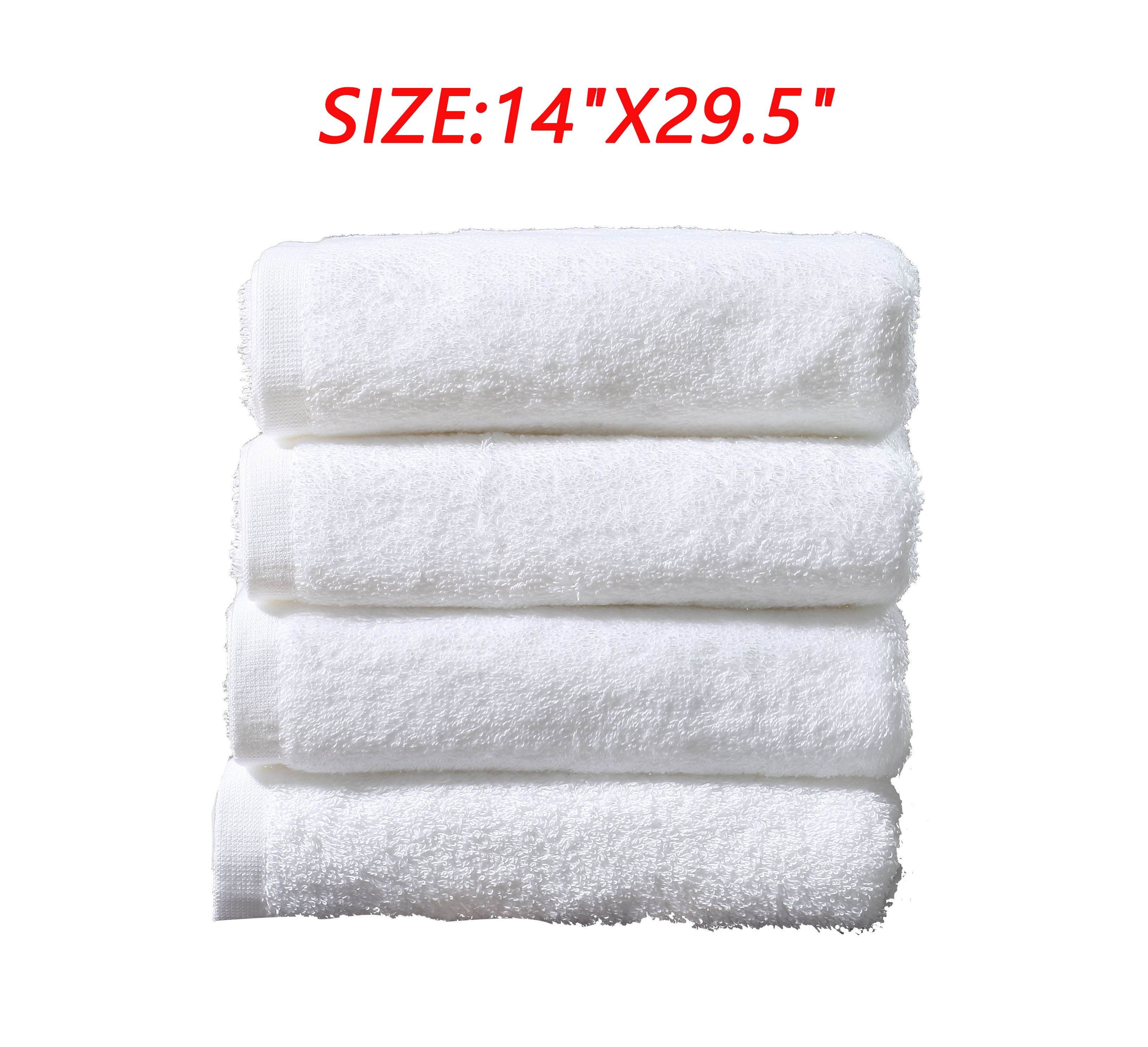 100% Cotton Premium White Hand Towels 14