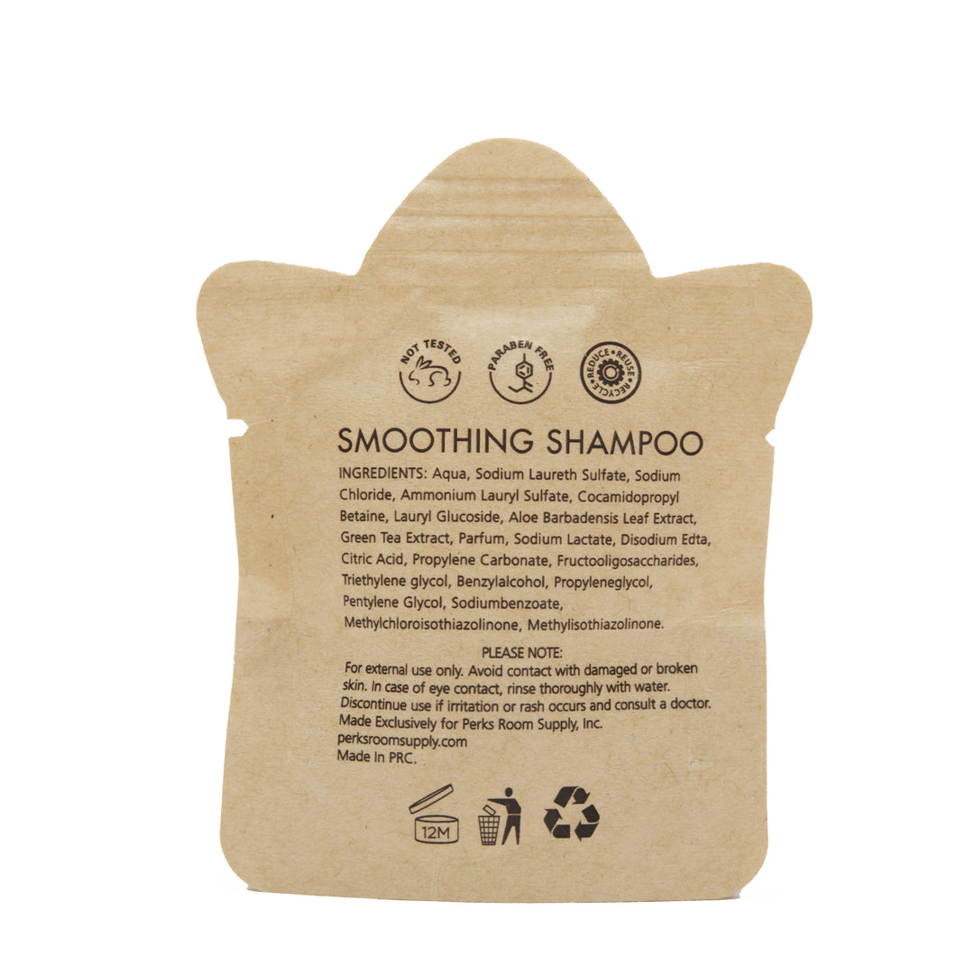 100-Pack Hotel Shampoo Bulk (Travel Size 0.75oz) No Plastic Kraft Paper Pouch, Aloe and Green Tea Extract